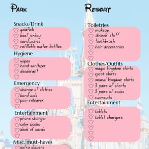 Disney Packing List Template - Plan Your Magical Vacation
