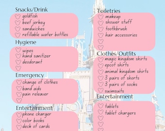 Disney Packing List Template - Plan Your Magical Vacation