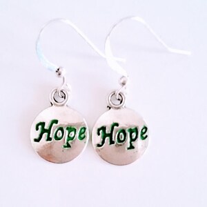 INSPIRING Hand Painted Hope Charm Earrings with Colorful Hand Painted Hope Charms In ALL colors for an Encouraging Gift!