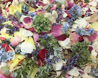 Assorted Flower Petals: Biodegradable Confetti. Freeze-Dried Natural Wedding Confetti, USA Grown