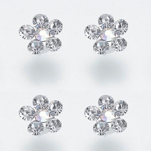 Set of 8 Rhinestone Flower Bouquet Picks. Decorate your floral bouquet with these elegant flower picks. Flower picks on a 5&quot; wire