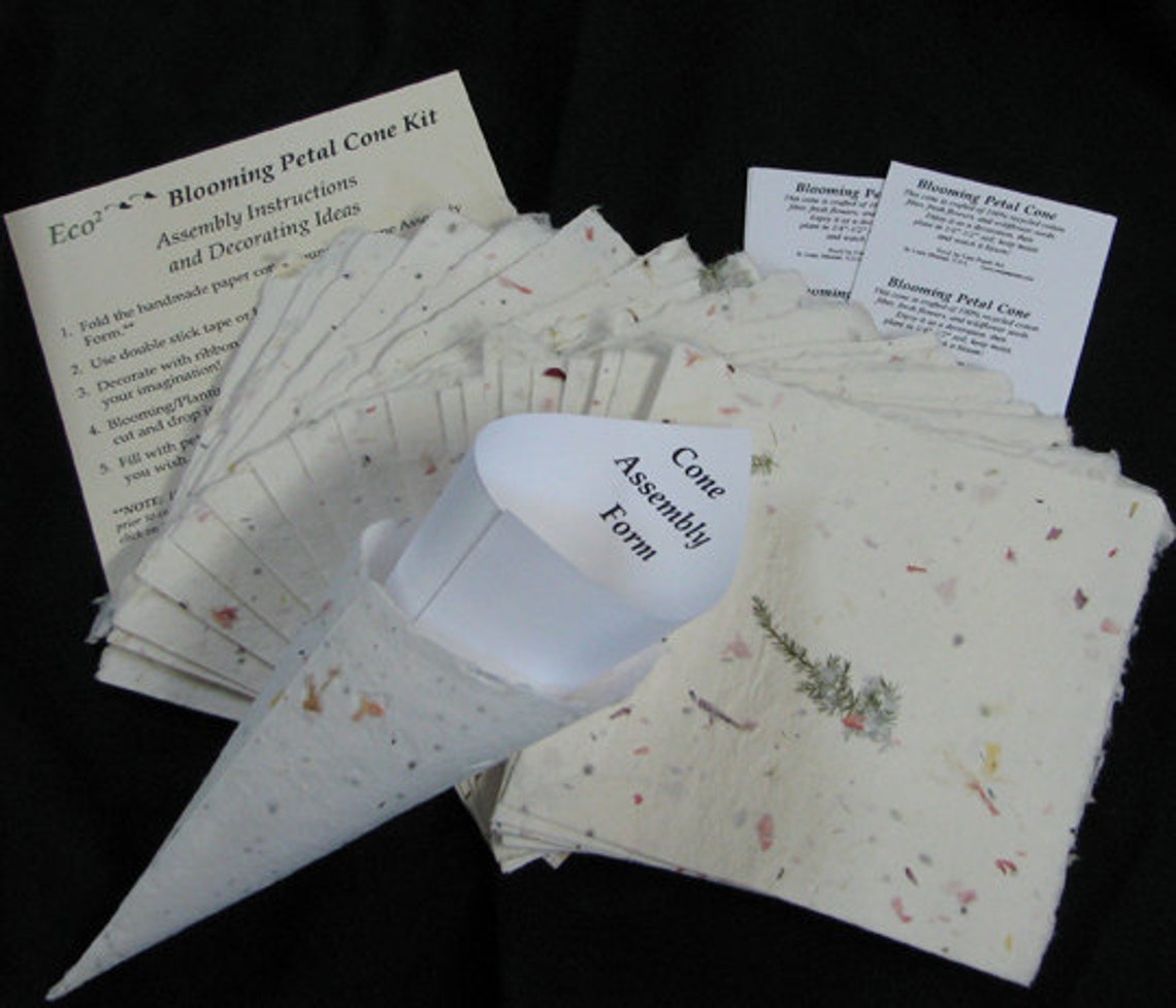 Set of 20 Rose Petal Cones.diy Ecofriendly Blooming Etsy