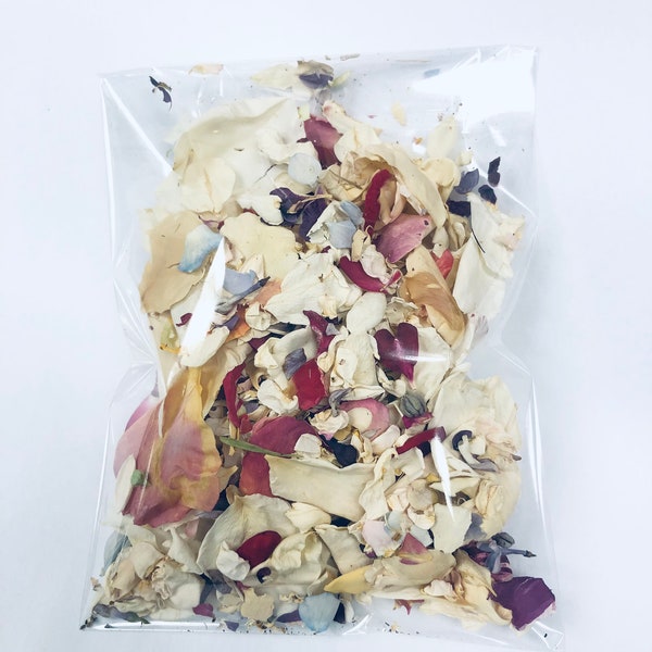 Flower Confetti. Set of 10. 1 cup each. Assorted Eco-friendly Biodegradable Wedding.Flower Confetti.Petals.Wedding Exit Toss. Decoration.USA