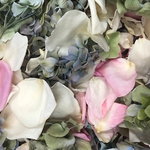 New Serendipity Blend 30 cups of Real Rose Petals and Hydrangea Petals. Eco-friendly, Biodegradable Wedding Petals. Flower Petals. Confetti