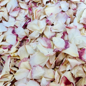 Blush Rose Petals: 50 Cups Dried Flower Confetti, Wedding Decoration. USA Grown.