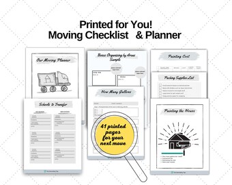 Moving Checklist  I Done For You I Printed for You I Moving List I Moving To Do List I Moving Planner