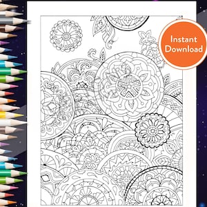 Printable Mandala Design 2 DIGITAL Coloring Page | INSTANT DOWNLOAD