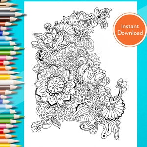 Printable Mandala Design DIGITAL Coloring Page | INSTANT DOWNLOAD