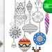 Printable Christmas Ornament Collection DIGITAL Coloring Page - Etsy