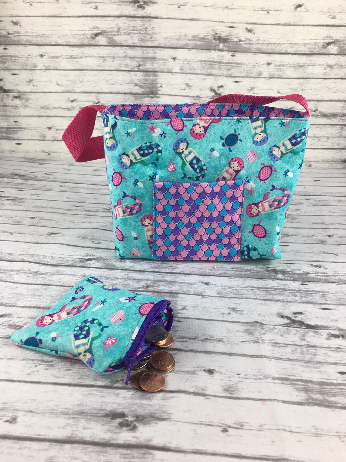 Mermaid Little Girls Purse Toddler Purse Mermaid Purse Set Etsy