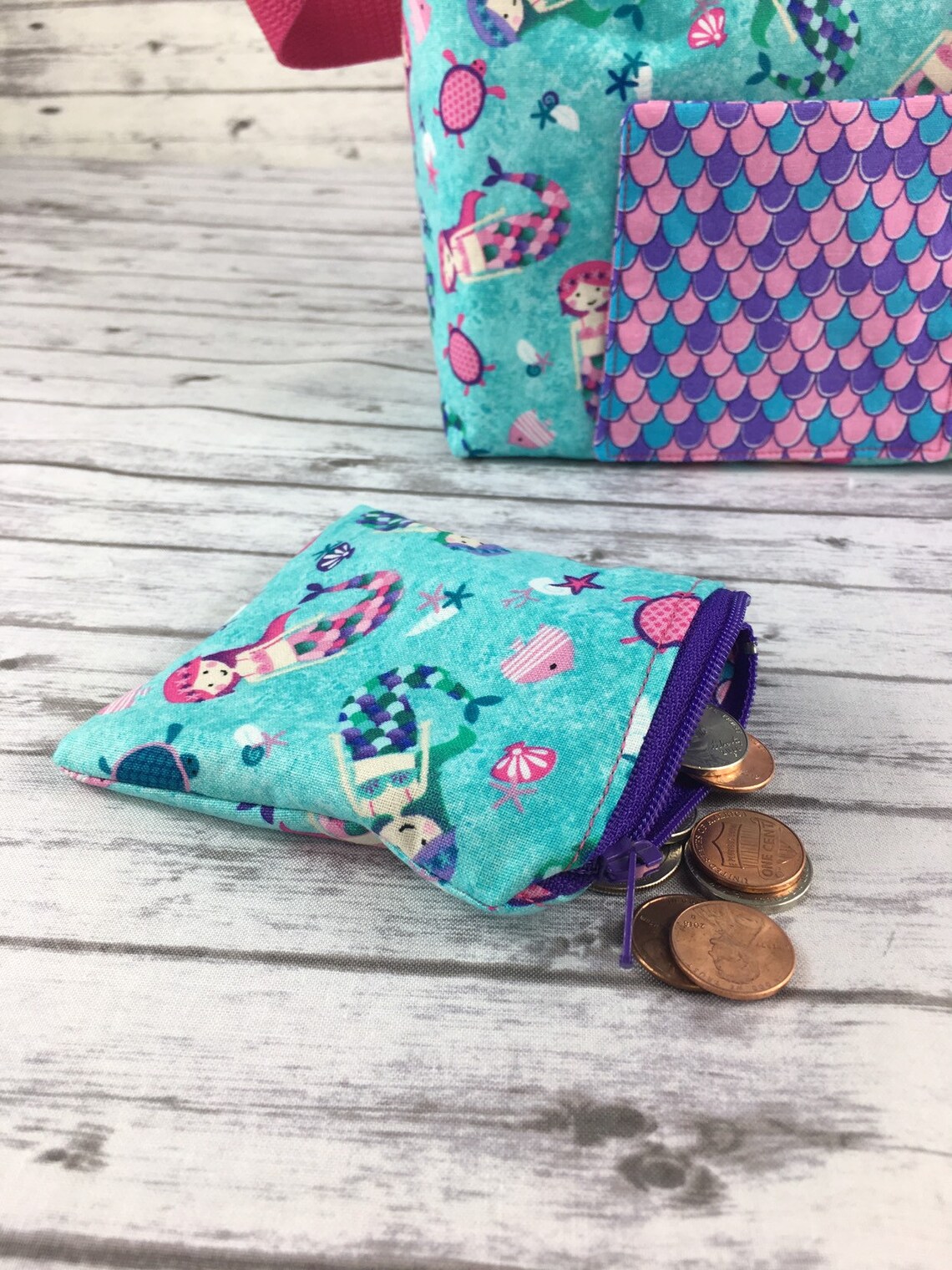 Mermaid Little Girls Purse Toddler Purse Mermaid Purse Set Etsy