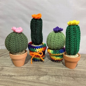 PATROONBUNDEL - Eenvoudige gehaakte cactus/sappige patroonbundel met vier opties en gedetailleerde foto-tutorial (digitale PDF-download)
