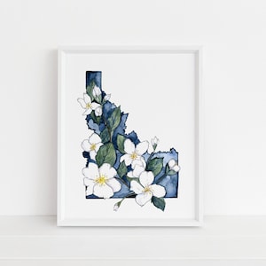 Idaho Syringa Art Print Syringa Idaho State Flower - Etsy