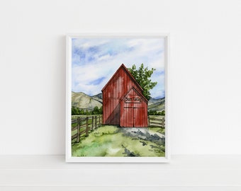 The Red Barn, Sun Valley, Summer, Historic, Idaho, Bald Mountain
