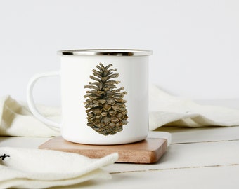 Pine Cone Camp Mug, Camp Camping, Pine Tree