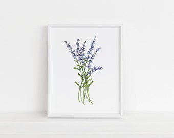 Lavender Art Print, Herb, Upick, Fresh, Greenery, Kitchen Decor, Home Decor