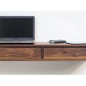 Floating Desk Black Walnut