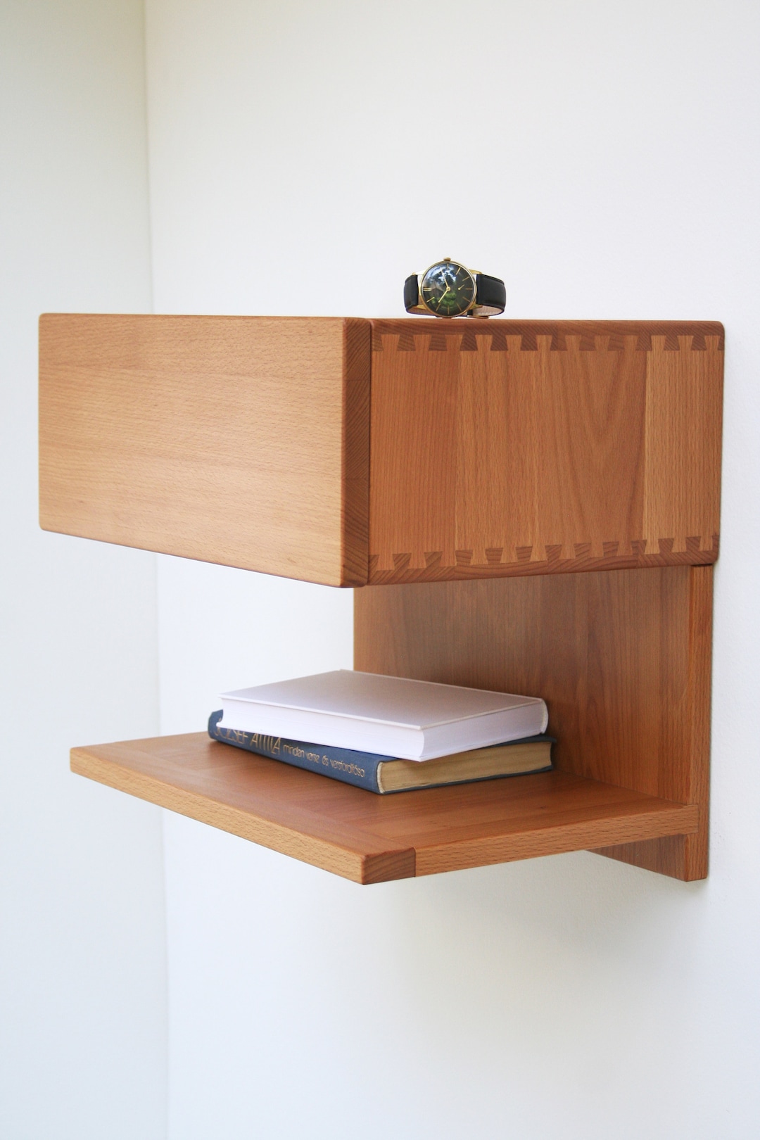 Modern Nightstand With Shelf - Etsy