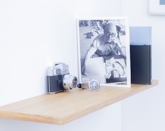 Slim and Minimalist Oak Floating Shelves