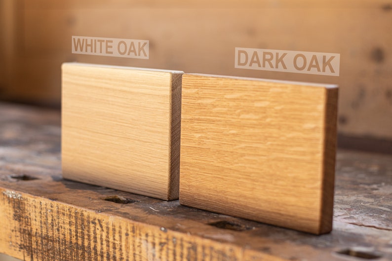 Mid Century Nightstand Bedside Table With Drawer / White Oak / Dark Oak image 2
