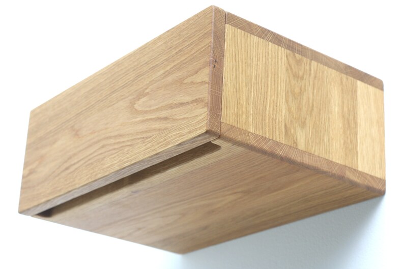 Modern Oak Floating Nightstand / White Oak / Dark Oak Etsy