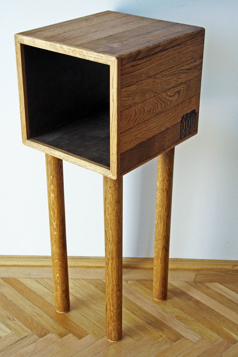 Modern Oak Bedside Table Etsy