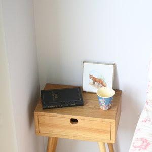 Mid Century Modern Nightstand / White Oak / Dark Oak image 6