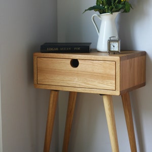 Mid Century Modern Nightstand / White Oak / Dark Oak image 4