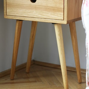 Mid Century Modern Nightstand / White Oak / Dark Oak image 8