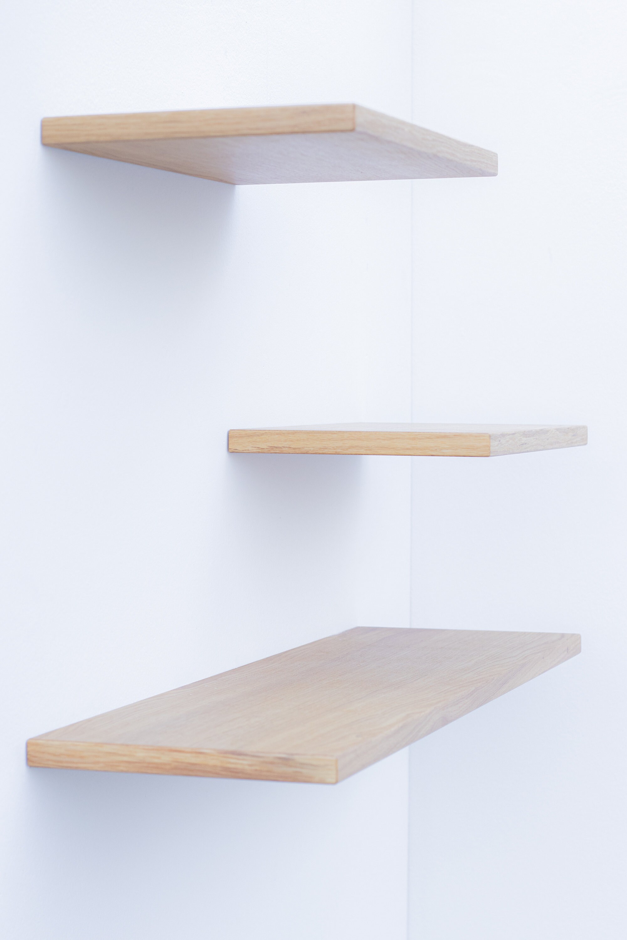 Picture of Slim and Minimalist Oak Floating Shelves - Etsy