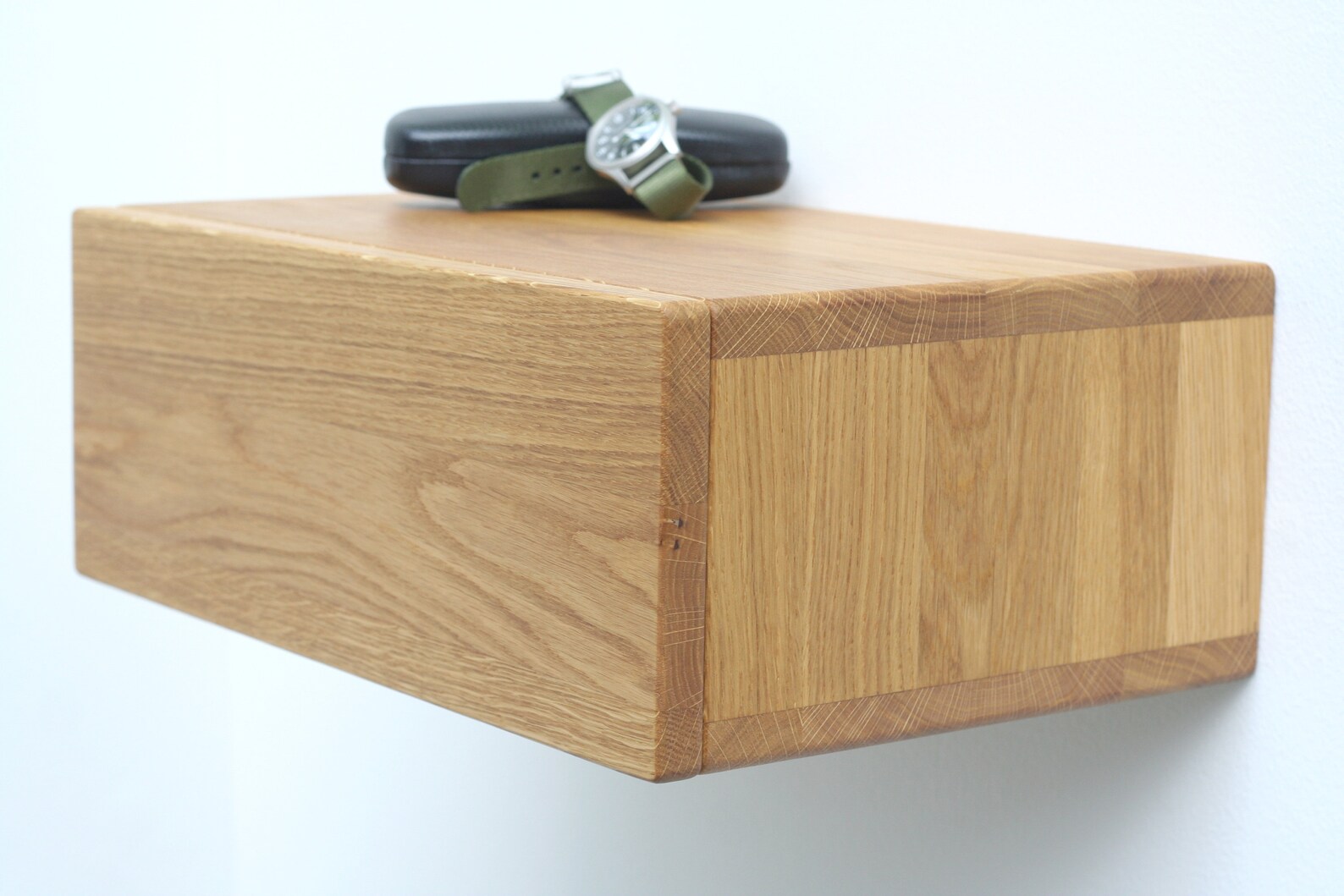 Modern Oak Floating Nightstand / White Oak / Dark Oak Etsy