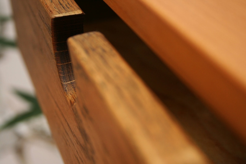 Floating Nightstand Mid Century with Oak Drawer image 3