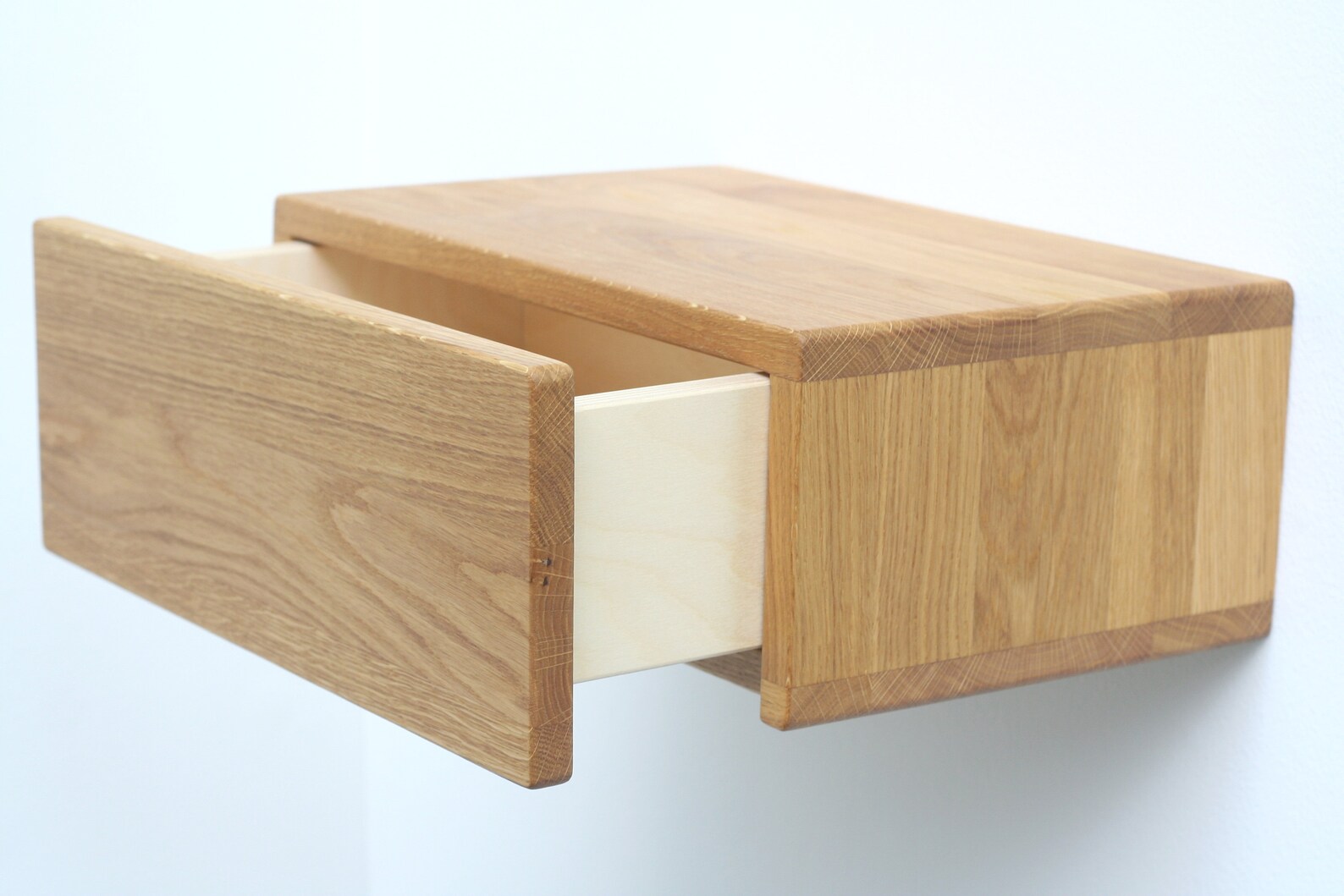 Modern Oak Floating Nightstand / White Oak / Dark Oak Etsy