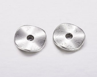 100pcs Cylinder Aluminium Metal Loose Spacer Beads DIY Jewellery 4x6mm 2mm Hole