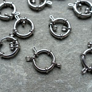 Chiusura ad anello a molla con passanti, connettore circolare con cerniera a molla in acciaio inossidabile anti-ossidazione, forniture artigianali UK