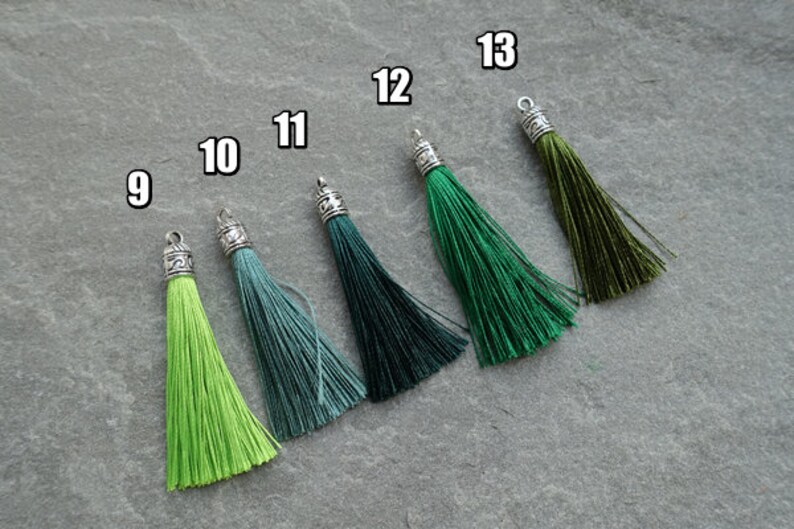 26 Colors 6cm or 9cm Silky Mala Tassel Tassels With Cap Etsy
