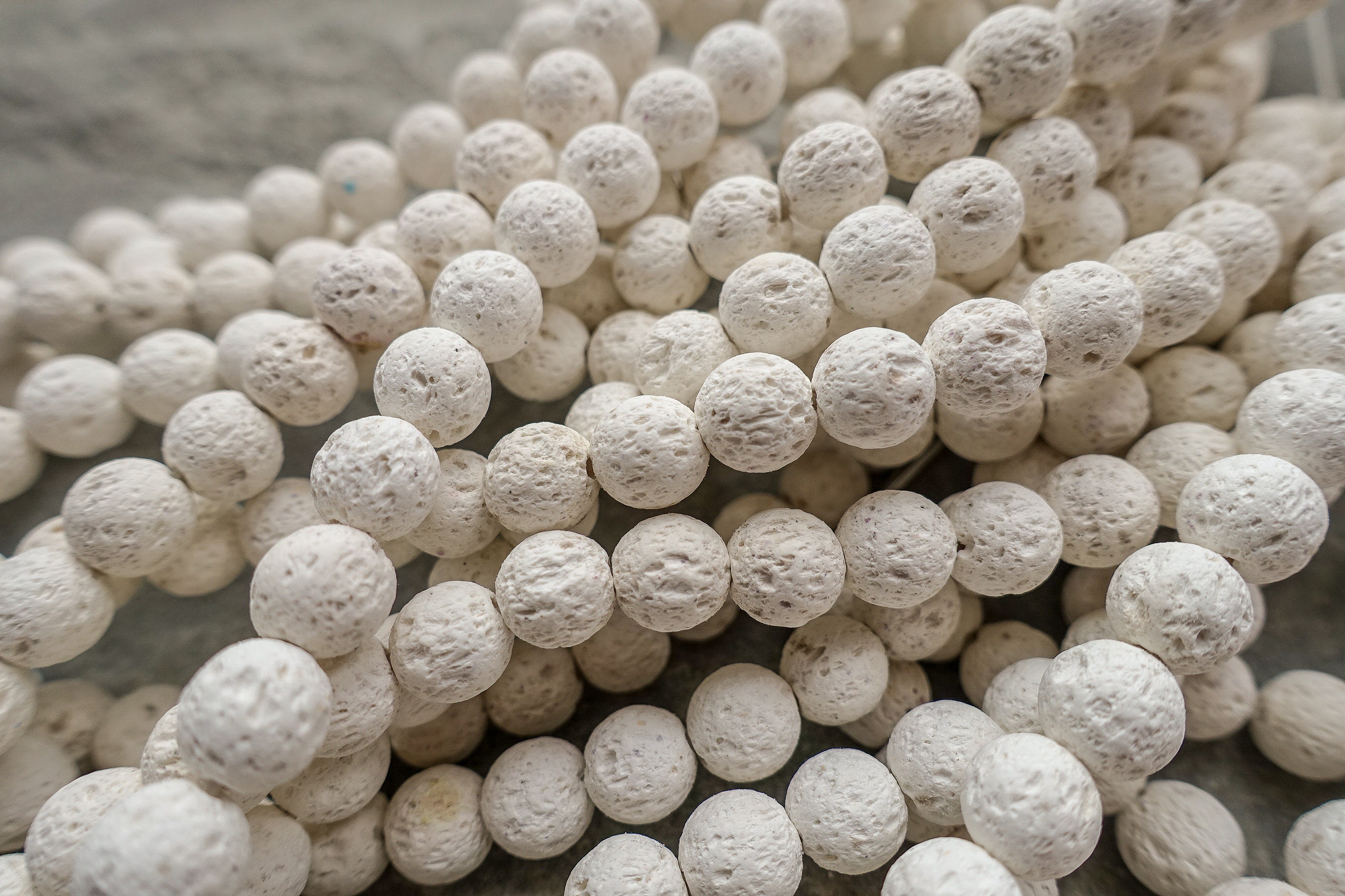 3 Sizes White Lava Beads Rock Stone Round Beads 6mm 8mm Etsy