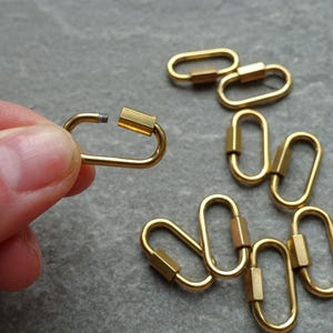 Edelstahl-Schraubkarabiner mit ovalem Verbinder, Bastelbedarf (UK) Bild 8