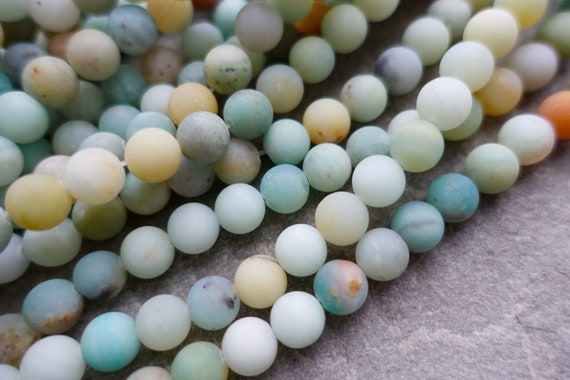 Amazzonite - Perline rotonde opache, rotonde, 8 mm, per fai da te e gioielli, 100 pezzi