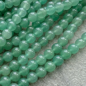 3 Sizes Natural Green Aventurine beads, 4mm 6mm 8mm Craft Supplies UK, Gemstone beads, mala beads image 3