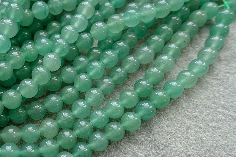 3 Sizes Natural Green Aventurine beads, 4mm 6mm 8mm Craft Supplies UK, Gemstone beads, mala beads image 3