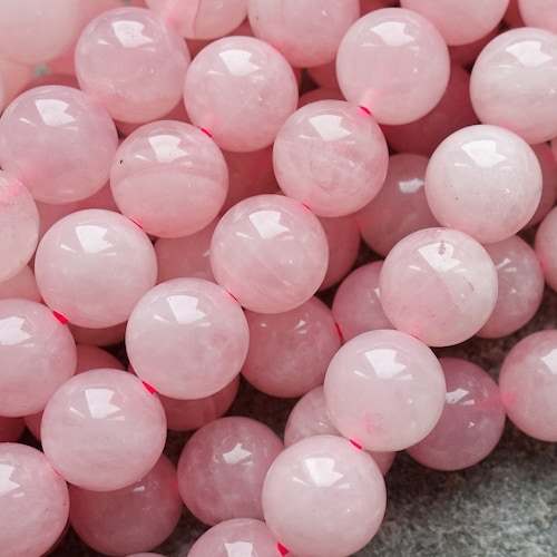 Total 5 Strands of 18 Inches In The Lot SKU#156477 Rose Quartz Smooth Oval Shape Beads Natural Rose Quartz Gemstone Beads 8-11mm