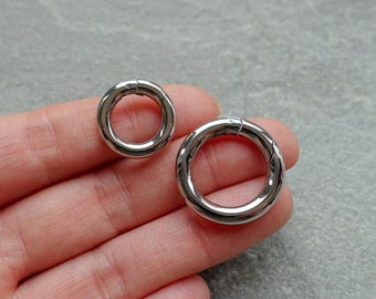 Zapięcie sprężynowe ze stali nierdzewnej, okrągły karabińczyk 18 mm 20 mm 24 mm 35 mm, artykuły rzemieślnicze