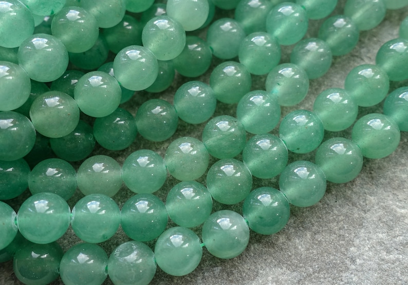 3 Sizes Natural Green Aventurine beads, 4mm 6mm 8mm Craft Supplies UK, Gemstone beads, mala beads image 8