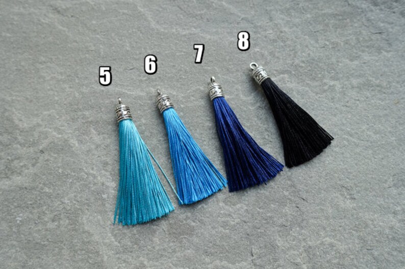 26 Colors 6cm or 9cm Silky Mala Tassel Tassels With Cap Etsy