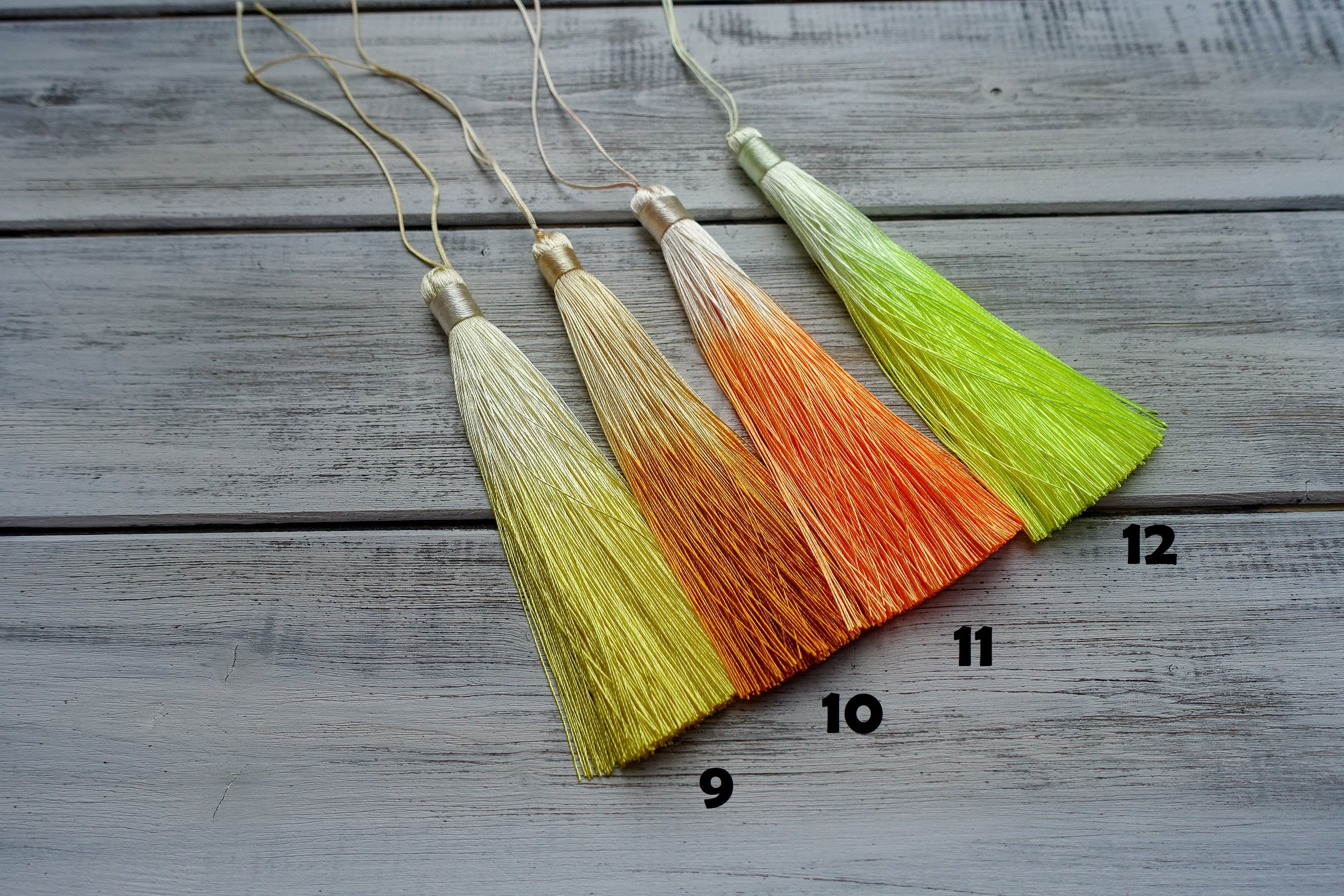 14 Colours 12cm Silk Mala Tassel High Quality Gradient Etsy UK