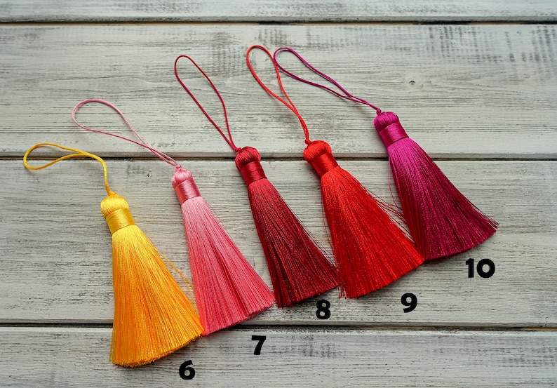 25 Colours 8cm Silk Mala Tassel High Quality Tassels With Etsy