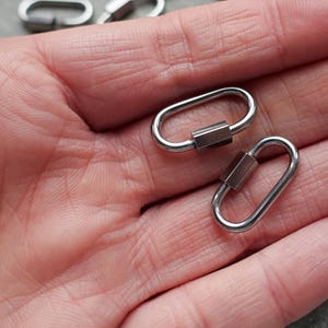 Edelstahl-Schraubkarabiner mit ovalem Verbinder, Bastelbedarf (UK) Bild 10