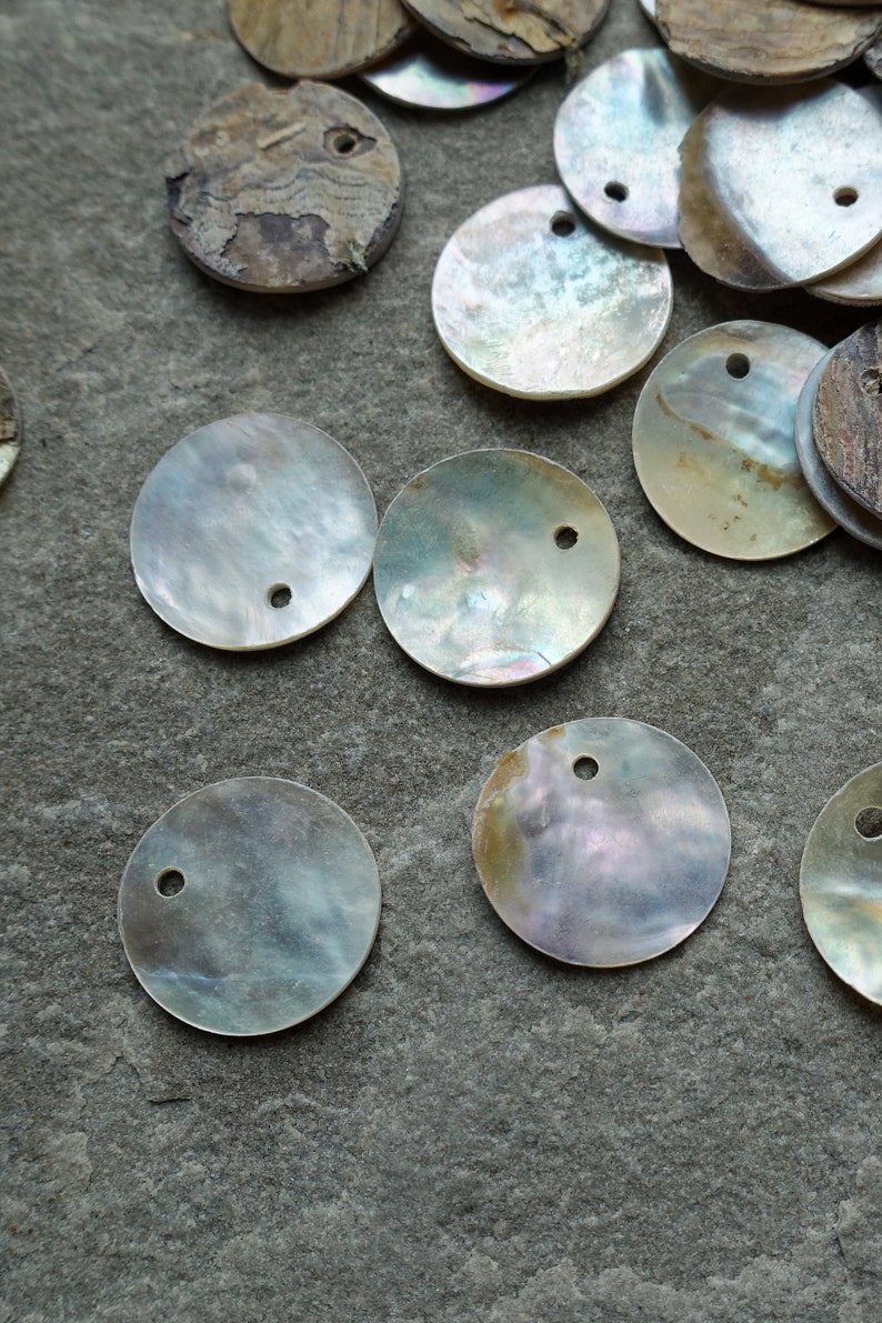 15mm Akoya Shell Charms, Mother of Pearl Pendants, Craft Supplies UK - Etsy