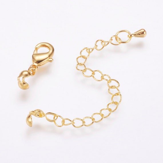 Gold Plated Chain Extender Necklace End 